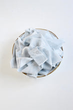 Load image into Gallery viewer, Ice blue silk velvet ribbon