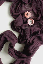 Load image into Gallery viewer, Aubergine gauze runner