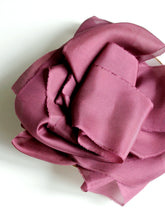 Load image into Gallery viewer, Plum silk habotai ribbon