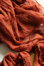 Load image into Gallery viewer, Red clay gauze runner