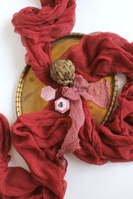 Load image into Gallery viewer, Strawberry red gauze runner