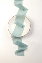 Load image into Gallery viewer, Robin egg silk georgette ribbon
