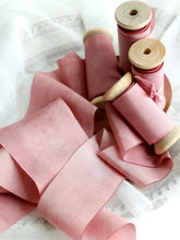 Load image into Gallery viewer, Rose gold silk habotai ribbon