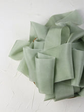 Load image into Gallery viewer, Sage silk habotai ribbon