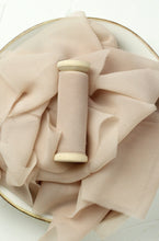 Load image into Gallery viewer, Sand beige silk georgette ribbon