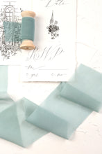 Load image into Gallery viewer, Robin egg silk georgette ribbon