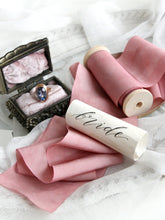Load image into Gallery viewer, Rose gold silk habotai ribbon
