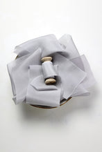 Load image into Gallery viewer, Silver gray silk habotai ribbon
