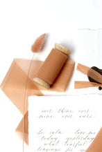 Load image into Gallery viewer, Caramel silk georgette ribbon