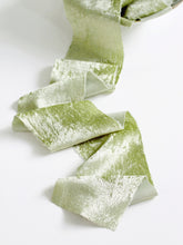 Load image into Gallery viewer, Olive silk velvet ribbon