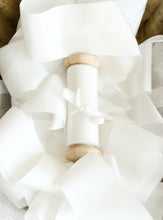 Load image into Gallery viewer, Sheer white silk habotai ribbon