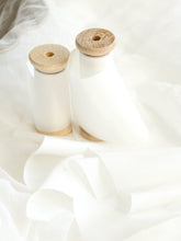 Load image into Gallery viewer, Sheer white silk habotai ribbon