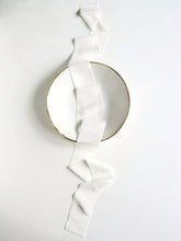 Load image into Gallery viewer, White silk velvet ribbon