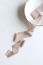 Load image into Gallery viewer, Beige nude silk habotai ribbon
