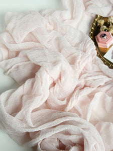 Blush pink gauze runner