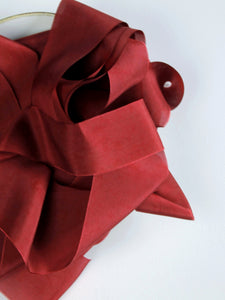 Burgundy red silk habotai ribbon