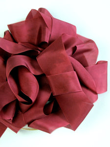 Deep magenta silk habotai ribbon