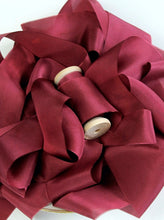 Load image into Gallery viewer, Deep magenta silk habotai ribbon

