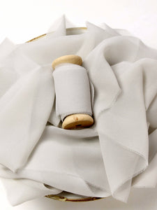 Canvas beige silk georgette ribbon