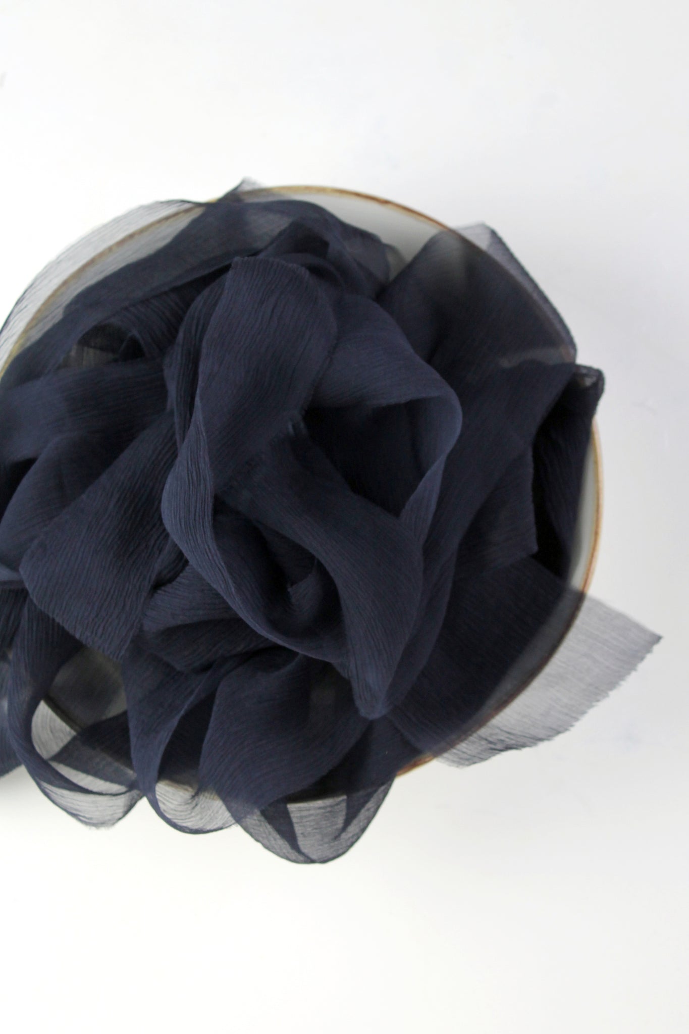 Ice blue crinkle silk ribbon – Wisteria and Vine