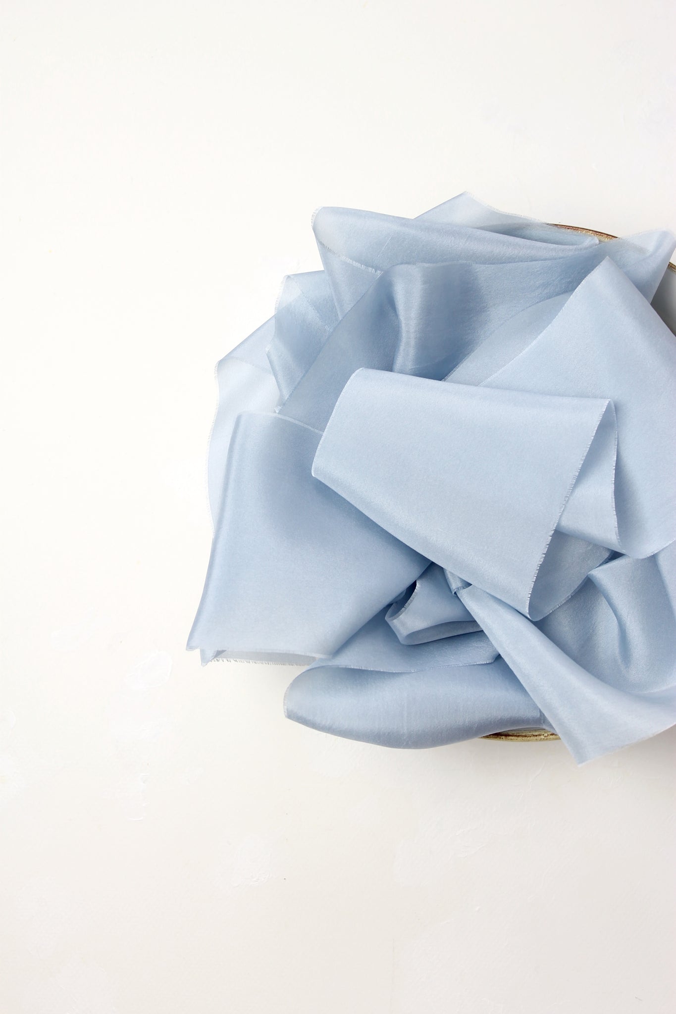 Dusty blue silk habotai ribbon – Wisteria and Vine