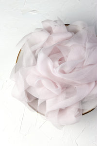 Blush crinkle silk ribbon