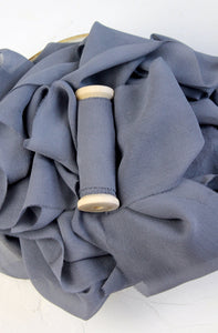 Dark gray silk georgette ribbon