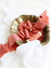 Load image into Gallery viewer, Salmon silk cotton ribbon
