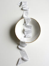 Load image into Gallery viewer, Pearl gray silk velvet ribbon
