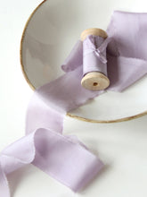 Load image into Gallery viewer, Lavender silk habotai ribbon
