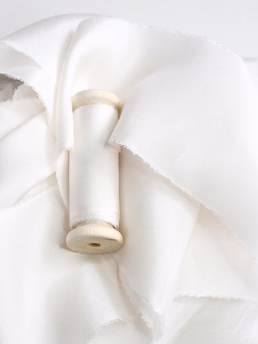 Rose gold silk habotai ribbon – Wisteria and Vine