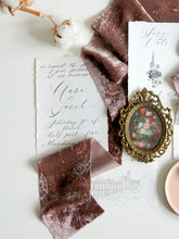 Load image into Gallery viewer, Chocolate silk velvet ribbon
