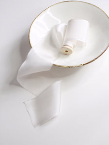 Ivory silk habotai ribbon