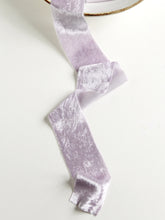 Load image into Gallery viewer, Lavender silk velvet ribbon
