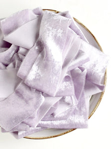 Lavender silk velvet ribbon