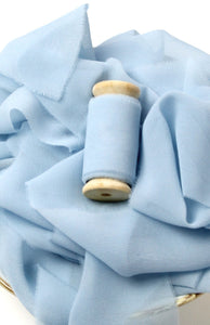Light blue silk georgette ribbon