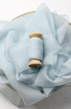 Load image into Gallery viewer, Ice blue crinkle silk ribbon
