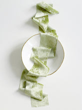 Load image into Gallery viewer, Olive silk velvet ribbon
