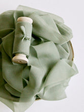Load image into Gallery viewer, Olive silk georgette ribbon
