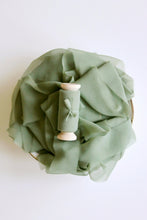 Load image into Gallery viewer, Olive silk georgette ribbon
