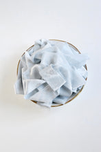 Load image into Gallery viewer, Ice blue silk velvet ribbon
