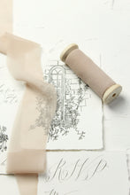 Load image into Gallery viewer, Sand beige silk georgette ribbon
