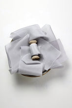 Load image into Gallery viewer, Silver gray silk habotai ribbon
