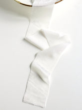 Load image into Gallery viewer, White silk velvet ribbon
